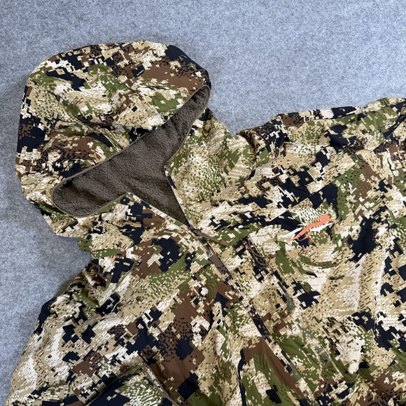 Sitka Hoodie Mens 2XL Camo Ambient Hoody 1/4 Zip Fleece Lined Hunting Pullover